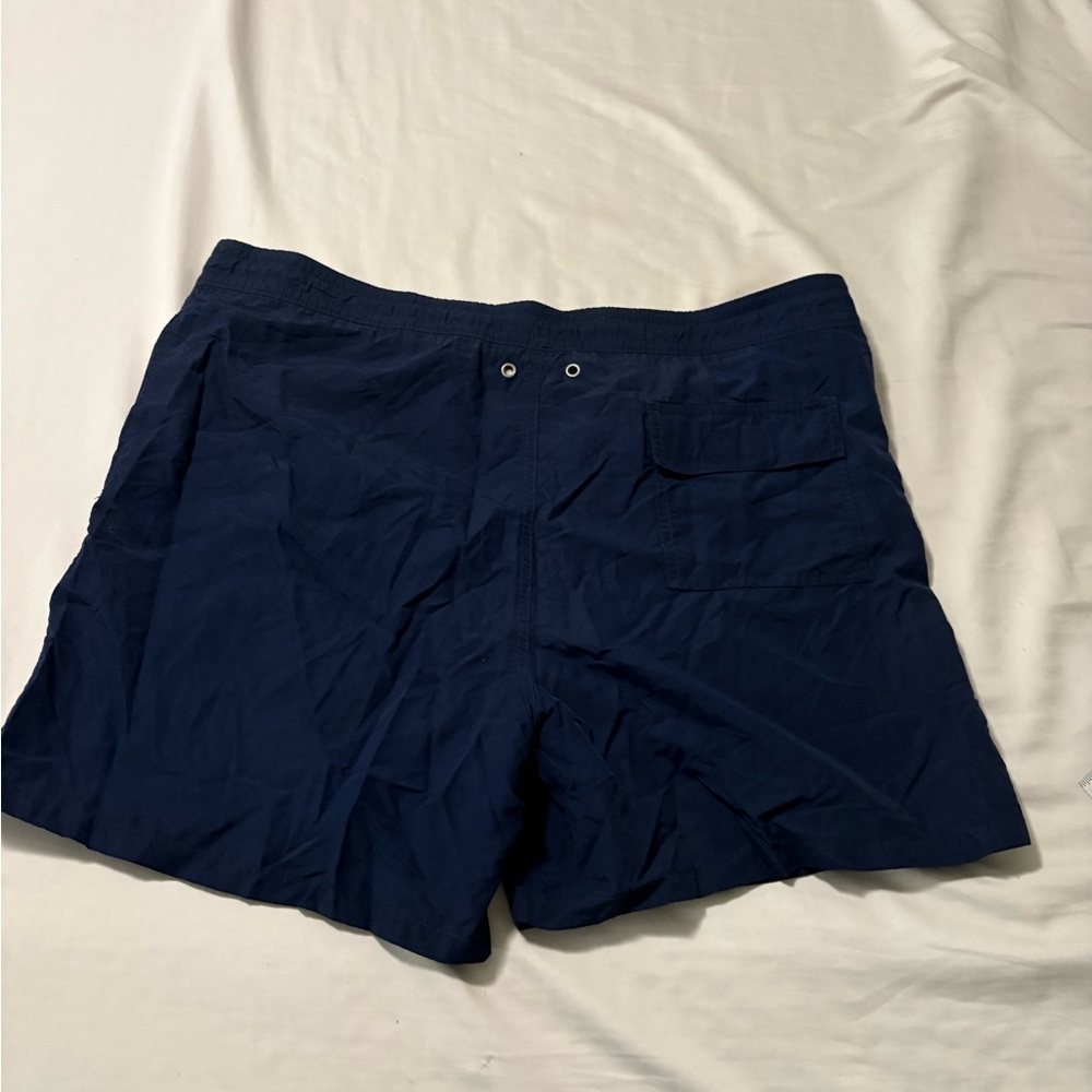 Ralph Lauren  men’s large Dark Blue Flat Front swimming  Shorts